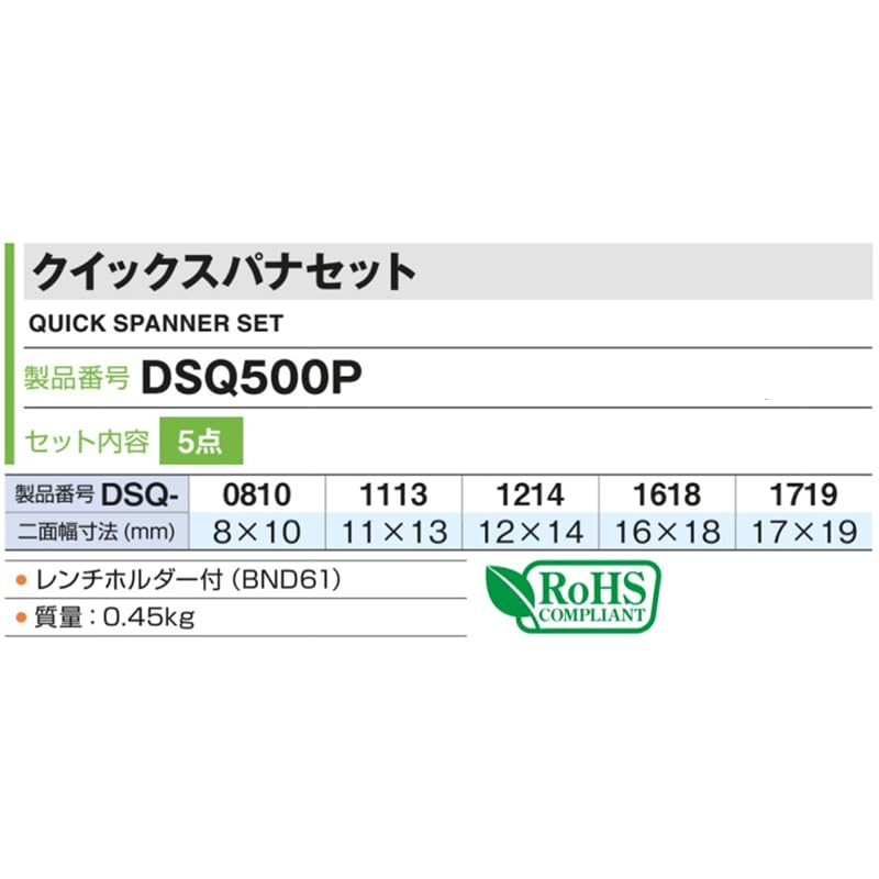 TONE Quick Panner Set DSQ500P Red Contents 5 Points (Tone)