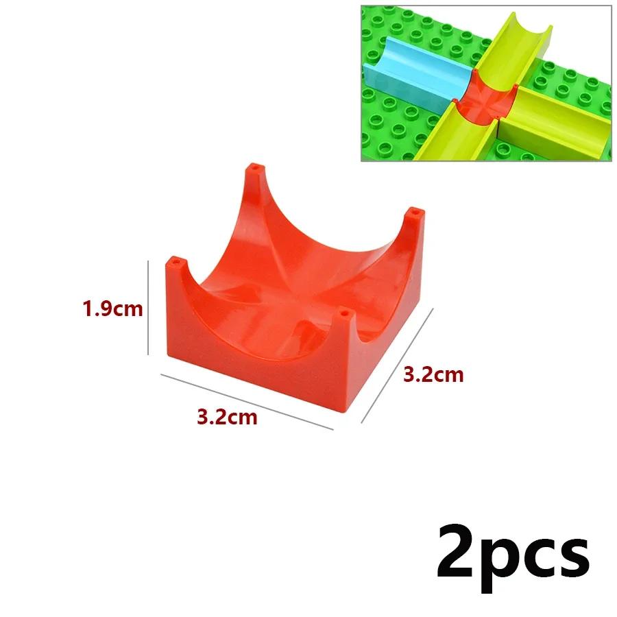Nagy méretű csúszda, verseny, futópálya, labda, tégla, nagy részecske, építőkocka, tölcsér, csúszda, labirintus, kiegészítők, gyerekjátékok, kompatibilis duploe-k
