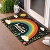 Rainbow Doormat Welcomes Sunshine Mat Brings Good Mood Home Decor Living Room Mat Rug For Bedroom Easy To Clean