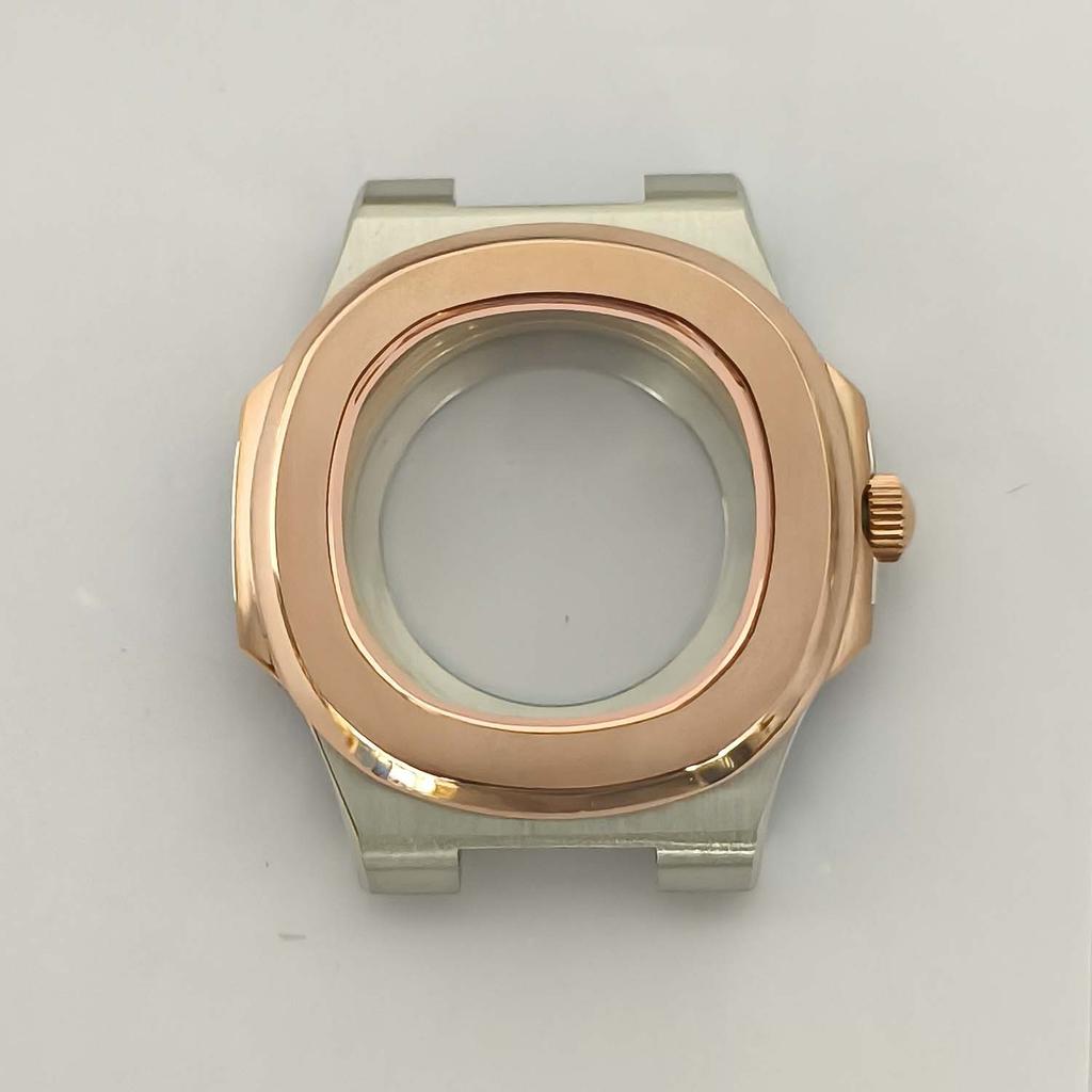 41mm Rose Gold Stainless Steel Watch Case Sapphire Glass Waterproof Watches Accessories for NH35 NH36 4R36 7S Movement