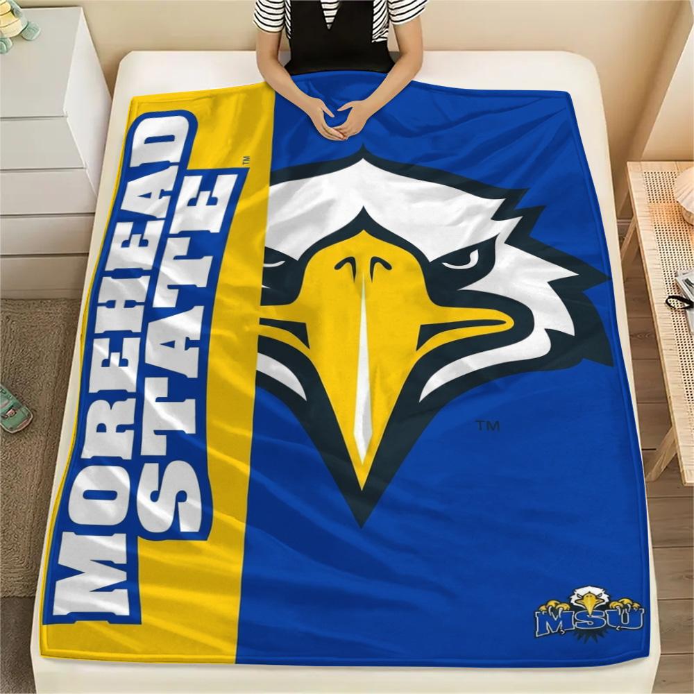 Morehead State Eagles Print Flannel Blanket High Quality Warm Comfortable Cover for All Seasons Perfect for Gifts Home Decor