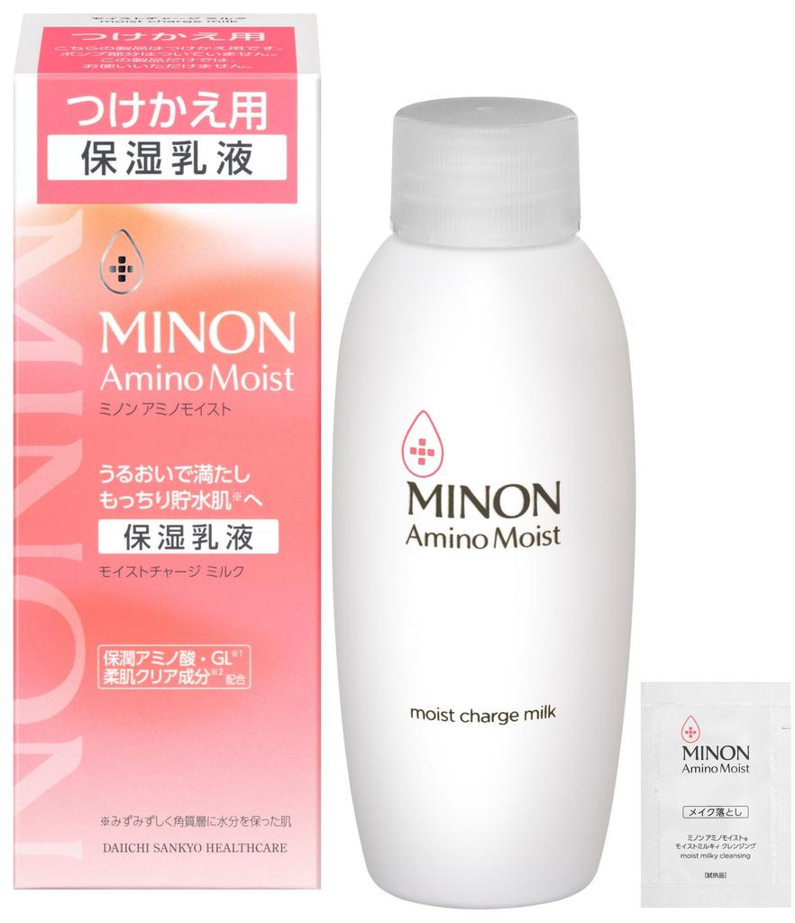 Minon Amino Moist Moist Charge Milk Refill with Sample Sensitive Moisturizing Emulsion Penetrates and Locks in Moisture (100g) [For Skin]