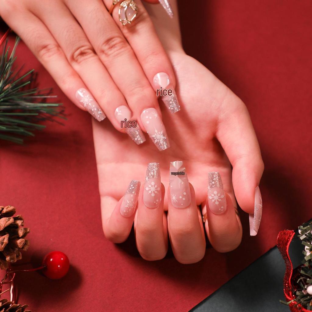 Christmas Manicure Collection: Press-On False Nails & Nail Stickers