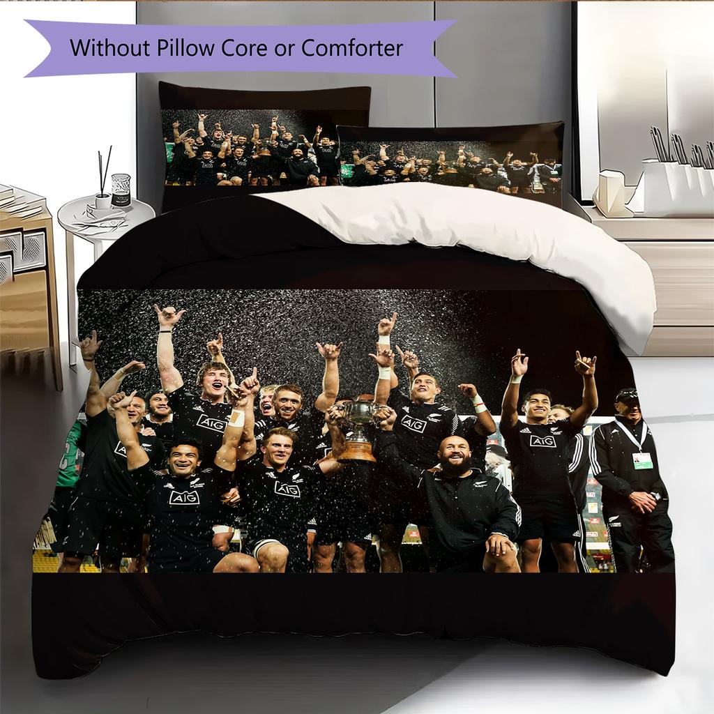 All Blacks Pattern Bedding Home Decoration Birthday Gift (1 * duvet cover + 2 * pillowcase, without core)