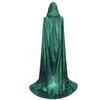 Wizard Halloween Cloak Gown Shiny Witch Cape Funny Hooded Ponchos  Adult Kids