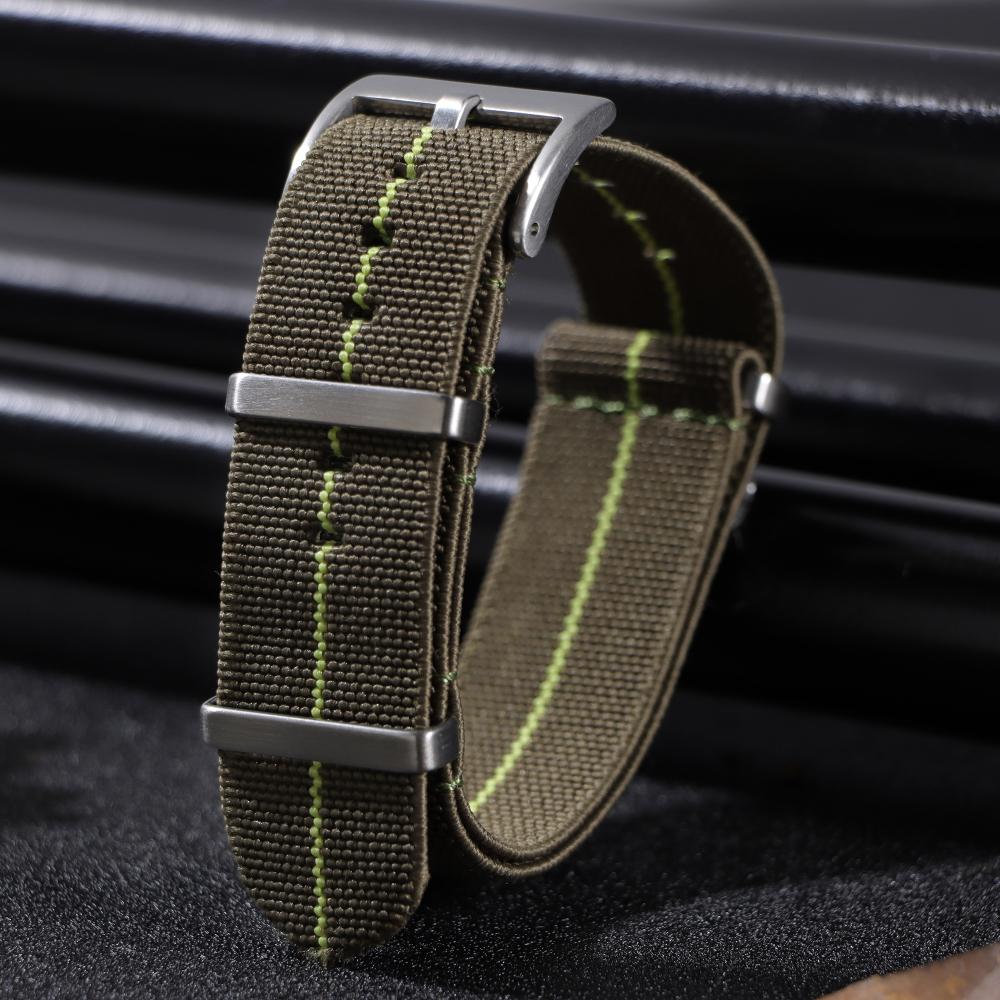 Nylon Watch Strap 18mm 20mm 22mm for Omega Military Sports Fabric Bands Elastic High-density Woven Wristband for Seiko Bracelet