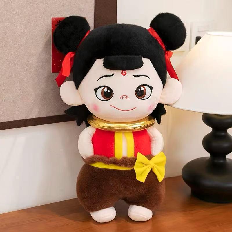 

Tsundere Cute Nezha Plush Toy - Ne Zha Doll Birthday Gift 30cm, 0.16kg