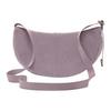 Nike Aura Gold Logo Crescent Bag Corduroy Fabric Shoulder Crossbody Bag Light Mineral Purple Women bags IH2122226