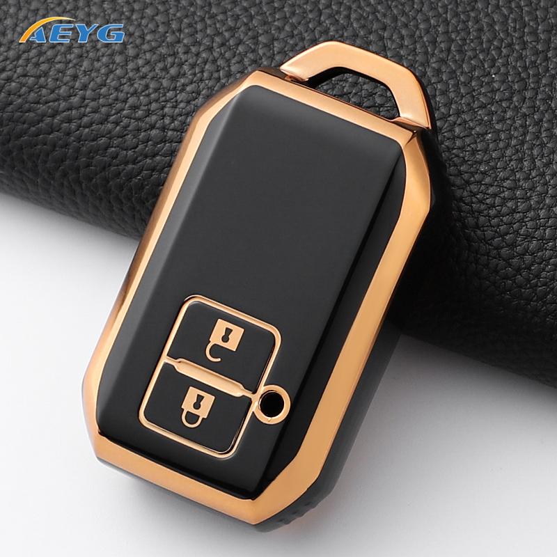 New Fashion Soft Tpu Car Key Case Cover Shell Fob For Suzuki Swift Wagon R Jimny Sierra Spacia Ertiga 2 Buttons Auto Accessories