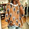 Women's Hoodie with Halloween Print, Loose Fit Casual Pullover Top
