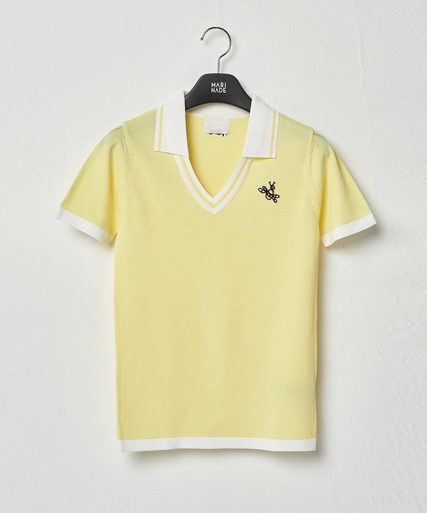 Marinade Golf V-Neck Collared Short Sleeve Knit - 3 Colors