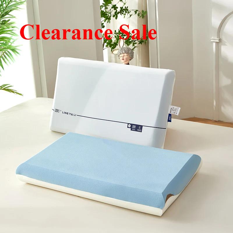 2025 New Double Core Zero Pressure Memory Cotton Neck Pillow, Hotel Deep Sleeping Pillow Slow Rebound Pillow