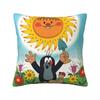 Pillow Cover Classic Cartoon Little Mole Print Printed Cushion Cover Kawaii Pillow Case For Wedding Party Home Decor Pillowcases