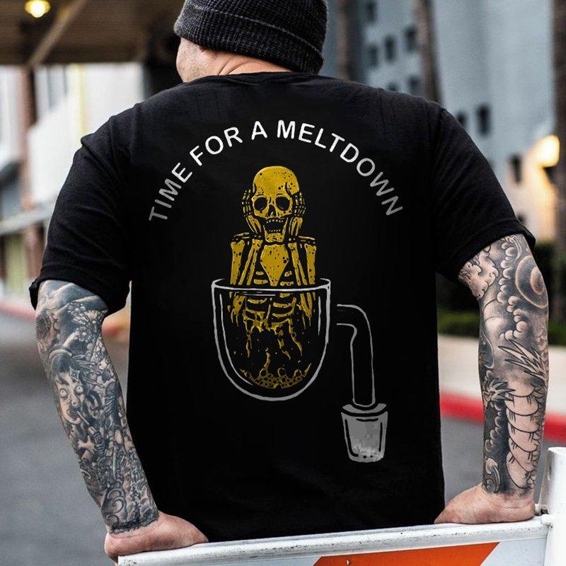 Cool Biker Drinking Beer Skull Graphic Men Cotton Tshirts Summer Punk Rock Clothes Halloween Party Tops Ropa Hombre Camisetas