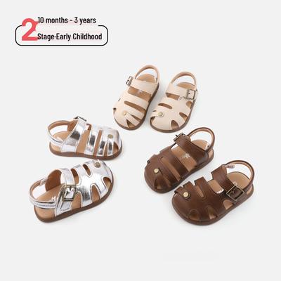 Sandali per Bambini Stile Coreano: Scarpe Eleganti in Pelle a Punta Chiusa per Bambini e Bambine