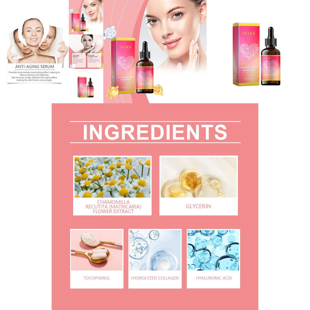 Ouhoe Facial Repair Essence Hydrating Moisture Brightening Concentrate For Fine Lines