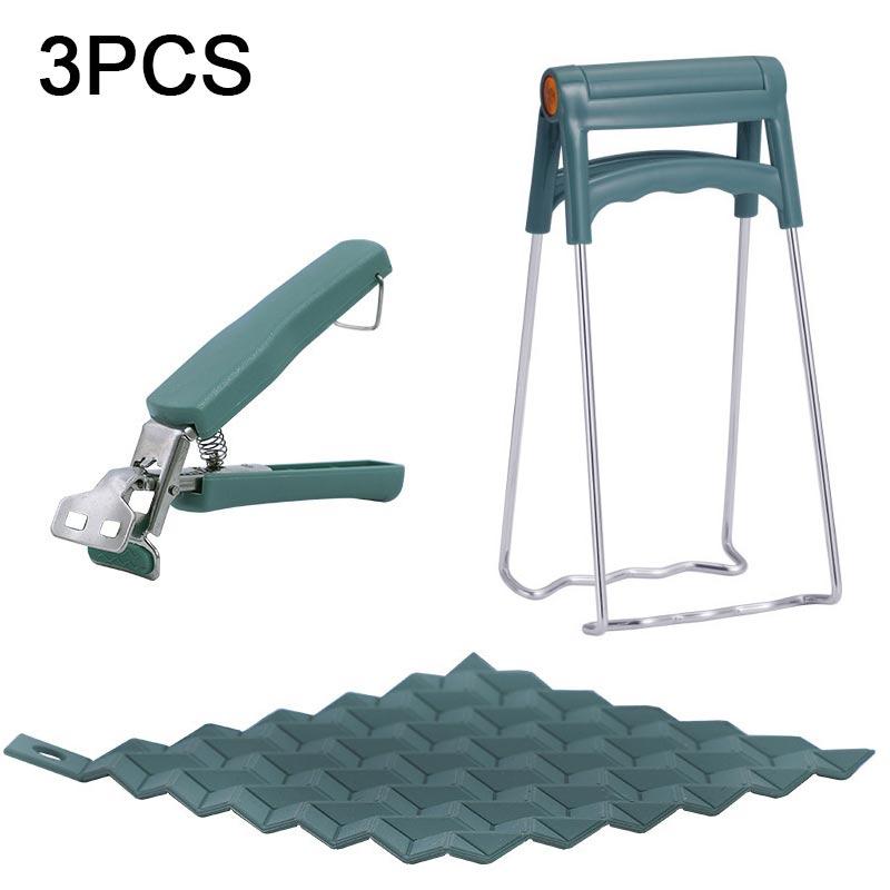 Anti-scalding Clip Set Kitchen Heat Insulation Silicone Pad Multi-functional Stainless Steel Dish Clip Plate Bowl Clip Household