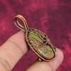 Tree Of Life Unakite Pendant Copper Wire Wrapped Pendant Gemstone Unique Jewelry