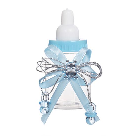 1/6/12 Pièces Mini Bouteille de Lait Boîte à Bonbons avec Ours Strassé Ruban Nœud Bonbons Goodies Pot de Rangement Friandises Fête de Naissance Cadeaux