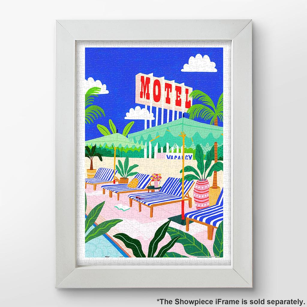 Pintoo Plastic Jigsaw Puzzle Smith Motel No 600-piece [Jessica - Poolside] (31x45cm) Adult-level, Challenging, Fragments, Click-fit [H3492]