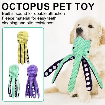 Hund Quietschspielzeug Oktopus Nicht gefüllt Weiches Plüschtier Welpe Pädagogisch Zahnen Kauspielzeug Haustierbedarf Für Kleine Mittlere Hunde