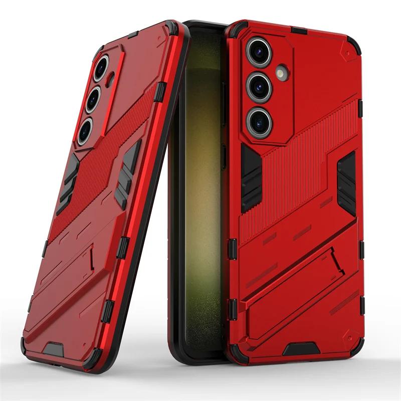For Samsung Galaxy S24 FE 5G Case Car Magnetic Holder Armor Phone Cover For Sumsung S24FE S 24 FE 24FE 5G Soft Frame Coques