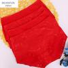 Deanfun Women's Red Cotton Lace Underwear 4-Pack Gift Set