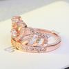 Jewelry Pop Rose Gold Crown Zircon Ring