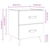 Nightstands (2 pcs) Smoked Oak Finish 40 x 35 x 47.5 cm Engineered Wood