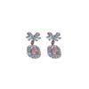 European Rhinestone Flower Earring & Necklace Set: Luxury Geometric Design for Women