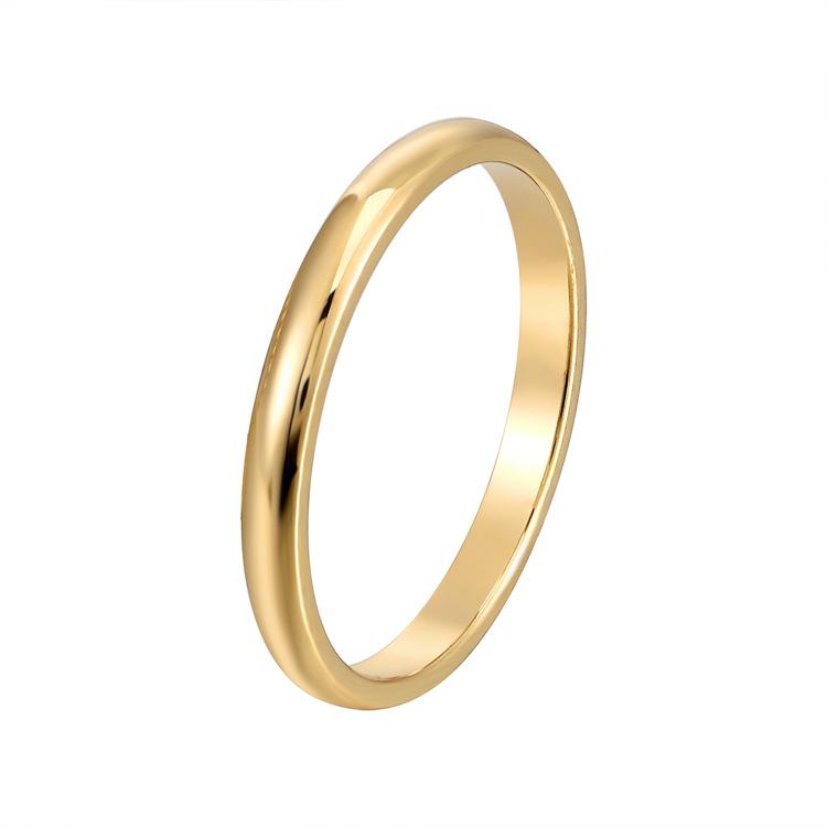 Japanese & Korean Style Titanium Steel Ripple Bead Ring - 2mm Minimalist Couple's Ring