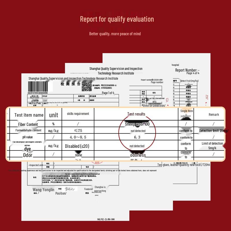 Hengyuanxiang Women's Red Pure Wool Thermal Top Gift Set