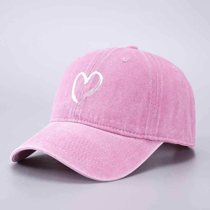 Cotton denim washed baseball cap embroidered animal truck female driver curved brim cap batch