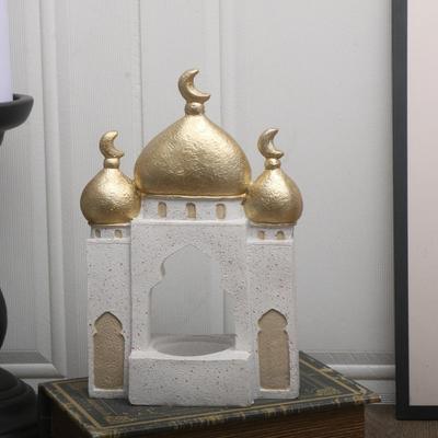 Middle Eastern Style Resin Statue Decor Castle House Ramadan Muslim Mosque Islamic Desktop Ornament Islamic Theme Kaaba Dome