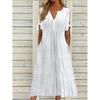 IHUASU Fashion Summer Spring 1/2 Sleeves V-Neckt  Casual Dresses