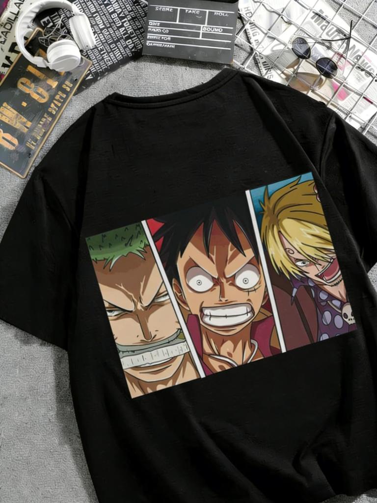 Summer 2026 Y2k One Piece Anime Graphic T Shirt Unisex Women Short Sleeve Tee Streetwear Parentchild Clothing Casual Tops Unisex