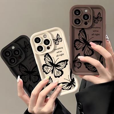 Line Butterfly Geeignet für Apple 16 Handyhülle Neu Iphone15promax Cartoon 13 Persönlichkeit 17 Damen Sturzsicher