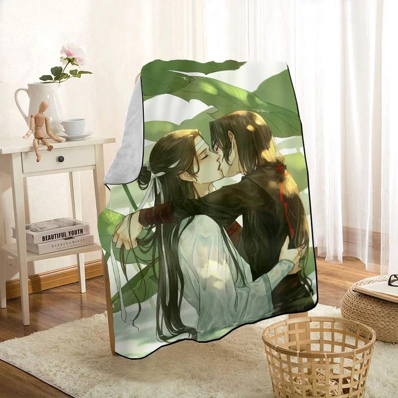 Cute Anime Mo Dao Zu Shi Throw Blanket Personalized Blankets On For The Sofa/Bed/Car Portable 3D Blanket For Kid Home Textiles