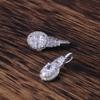Style Round Cubic Zirconia Drop Earrings Classic Design Wedding Engagement Gift for Women Exquisite Earrings