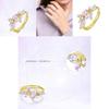 Elegant Adjustable Wisteria Flower Open Ring In Stylish Copper For Trendy Women