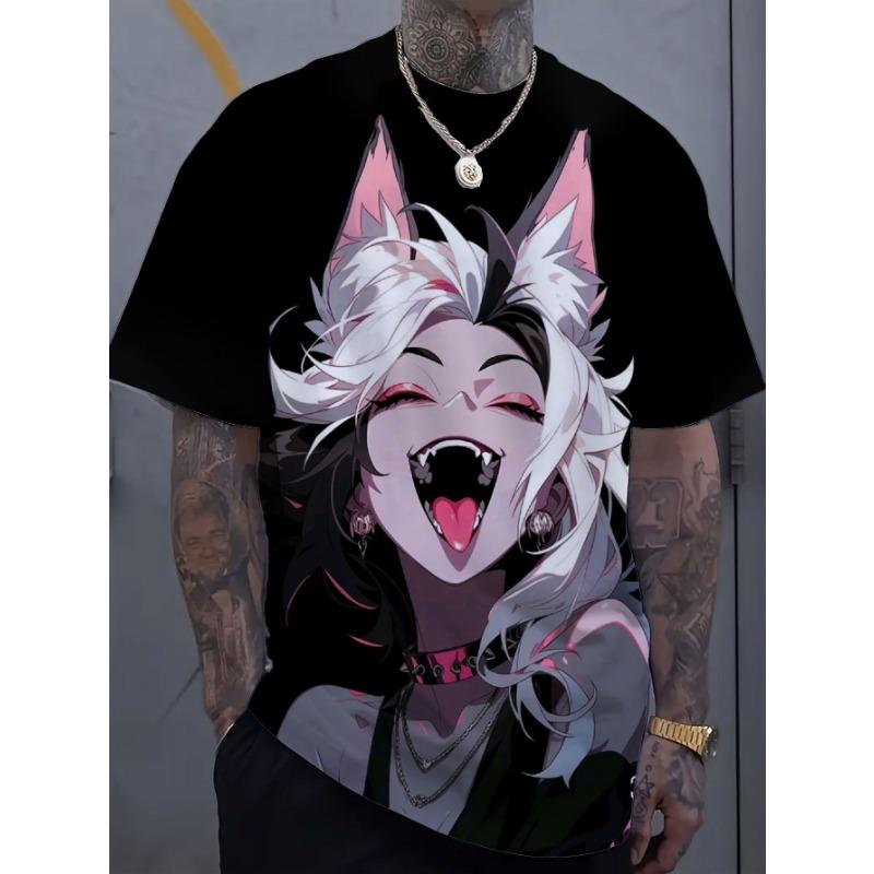 Cartoon Sexy Girl Pattern 3d Printed Men's T-Shirt Oversized Sweatshirt For
