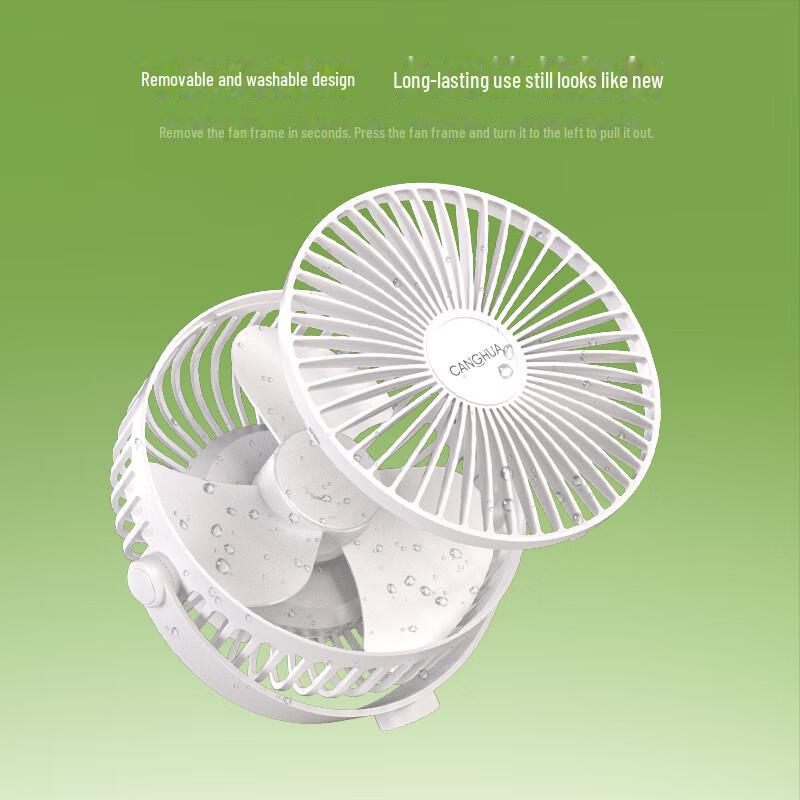 

USB-вентилятор CangHua Desktop Clip Fan для офиса, общежития или кровати CFS01 белый