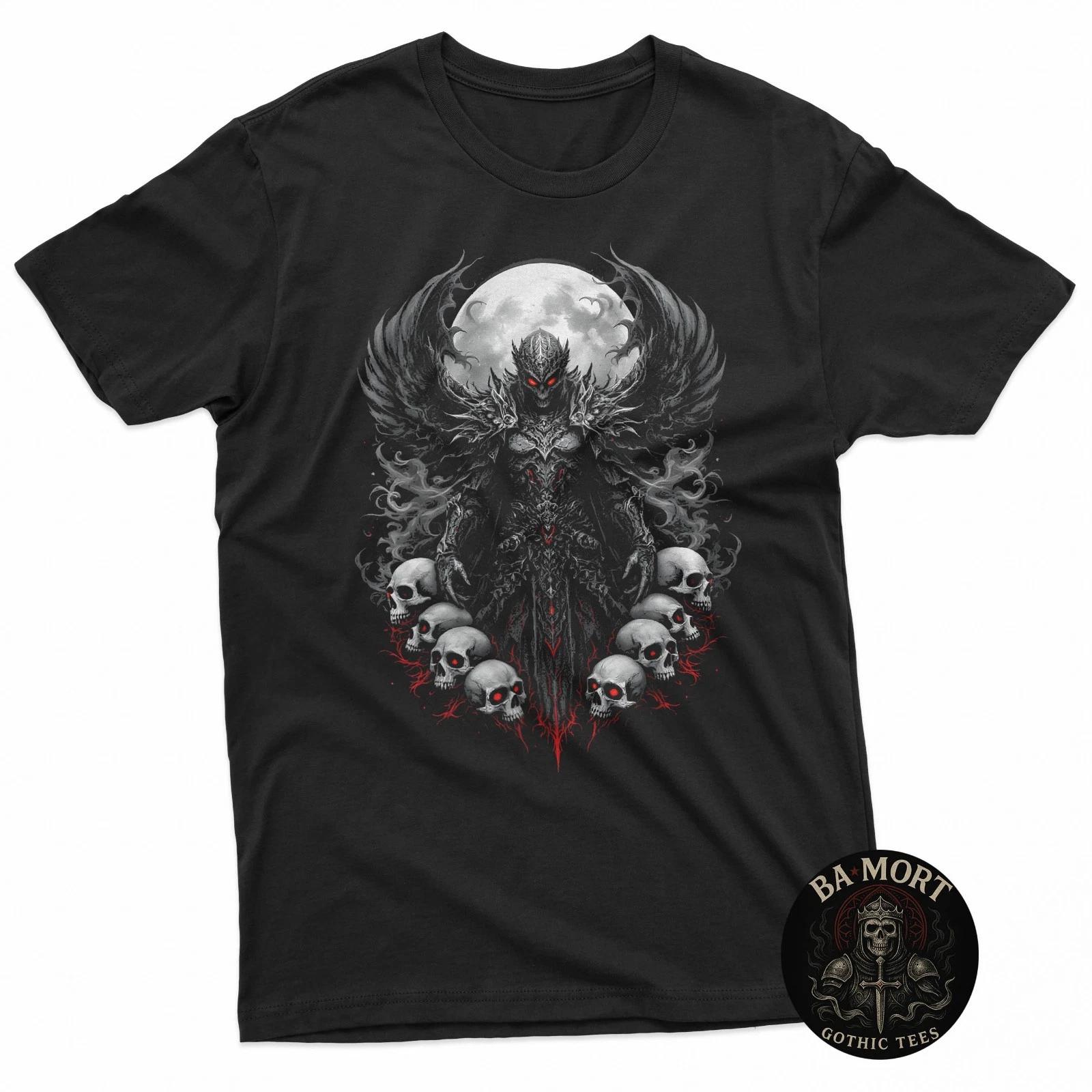 Dark Fantasy Skull Angel Shirt Gothic Graphic Tee T-Shirt XXXL