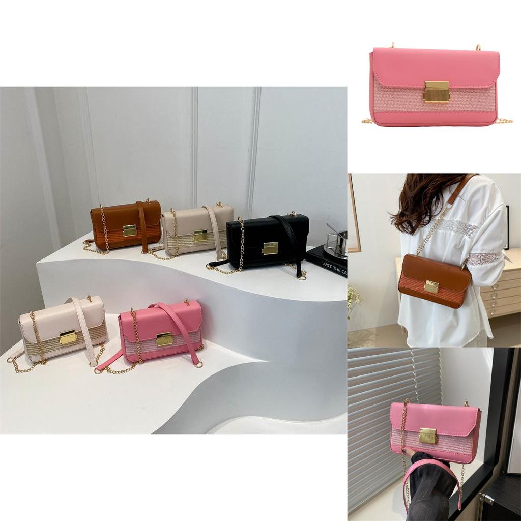 Stylish Urban Chic Small Crossbody Bag Retro Fashion Pu Leather With Lock Closure