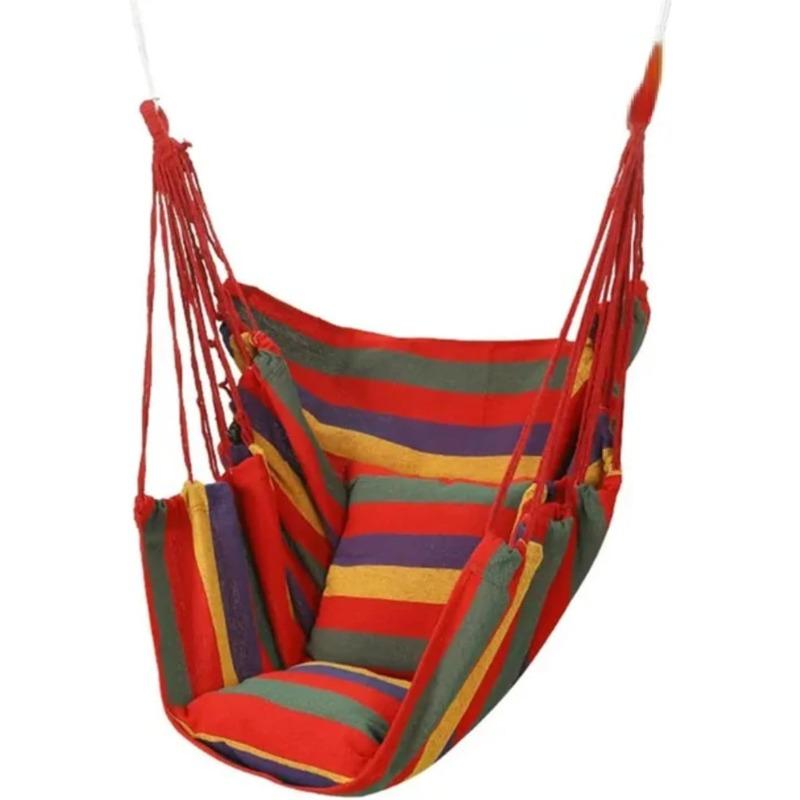 Hot Portable Hanging Hammock Indoor Lazy Chair Travel Outdoor Camping Swing Chair Thick Canvas Bed Hammocks 200KG Load Bearing