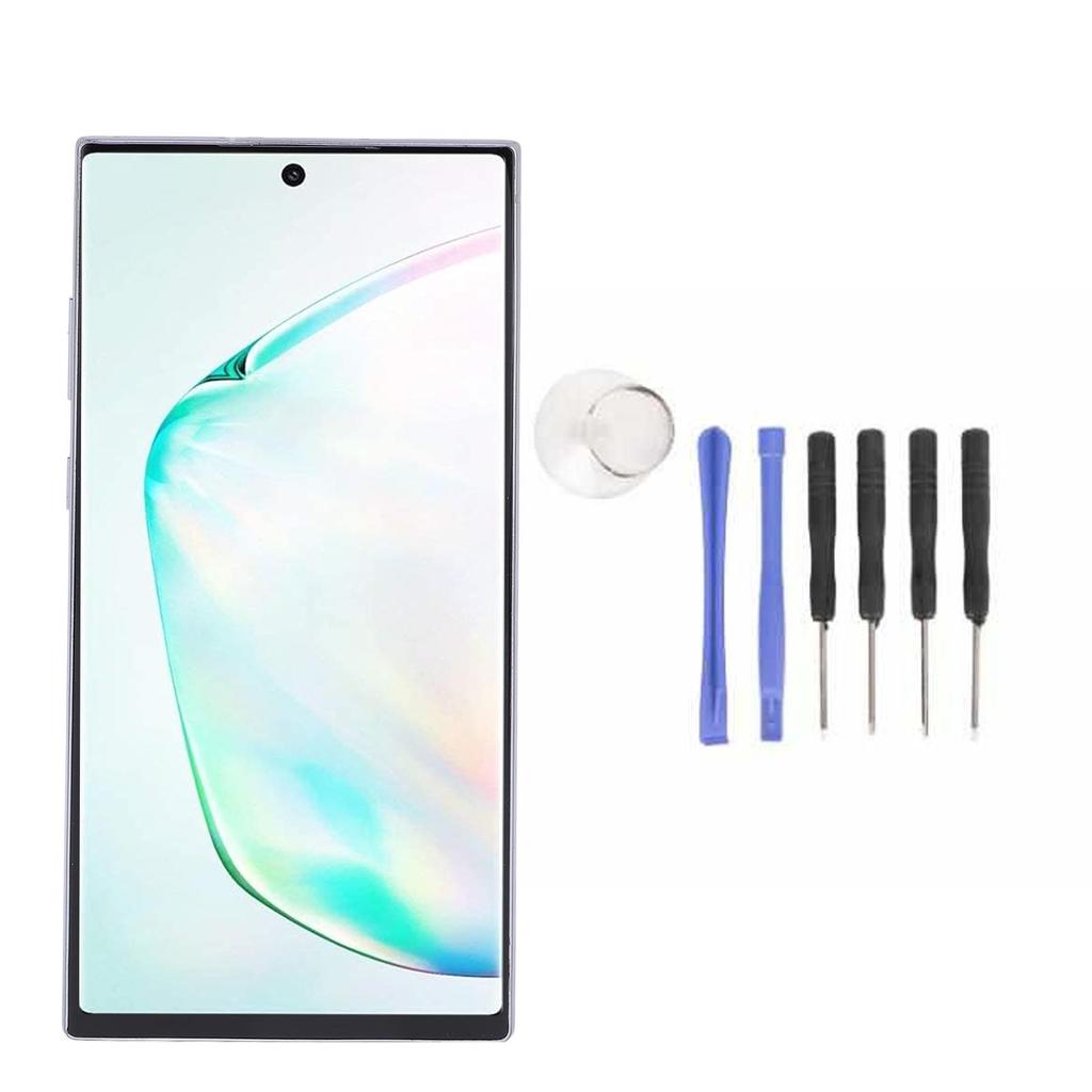 6.8in Phone Screen with Frame and Repair Tools Touch Screen Display Digitizer Assembly for Galaxy Note 10 Plus SM N97