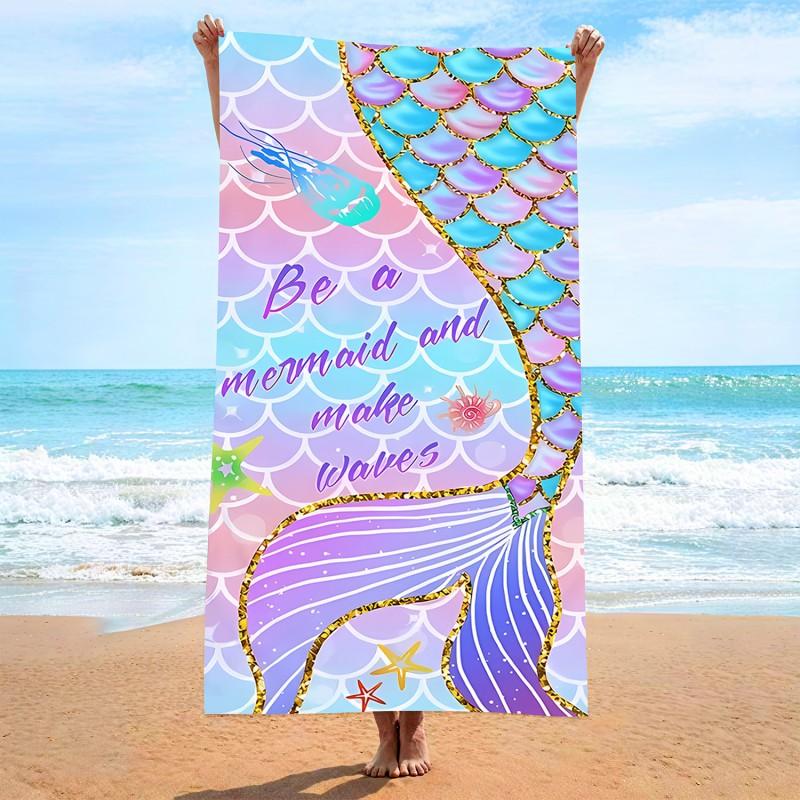 Ultra Absorbent Microfiber Beach Towel With Sea Turtle Print Quick Dry Large Size 70x140cm Pool Vacation Travel