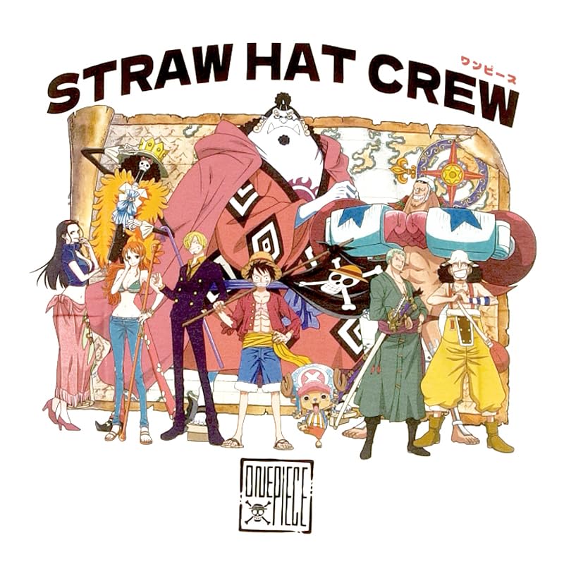 EVERSOUL ONE PIECE Klobouk z krátké slámy Postava Filmová velikost L Tričko, Rukáv, Luffy, Piráti, Lebka, Chopper, Zoro, Nami, Sanji, Merchandise, Tričko, Anime,