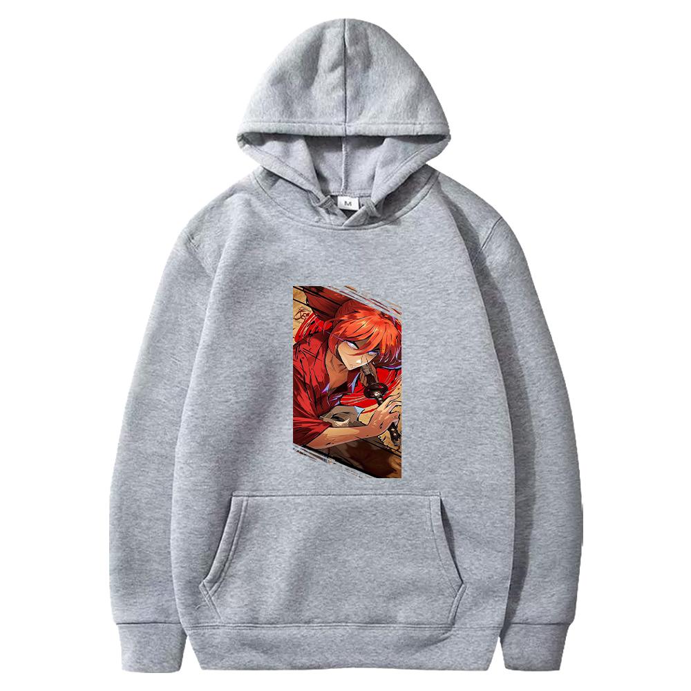 Hot Manga Rurouni Kenshin Hoodie Yagami Light Graphic Print Sweatshirt Men Unisex Clothing Long Sleeve Fleece Hooded Streetwear