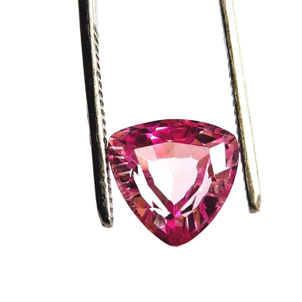 6.00 Ct Natural Pink Kunzite Certified Trillion Shape Loose Gemstone